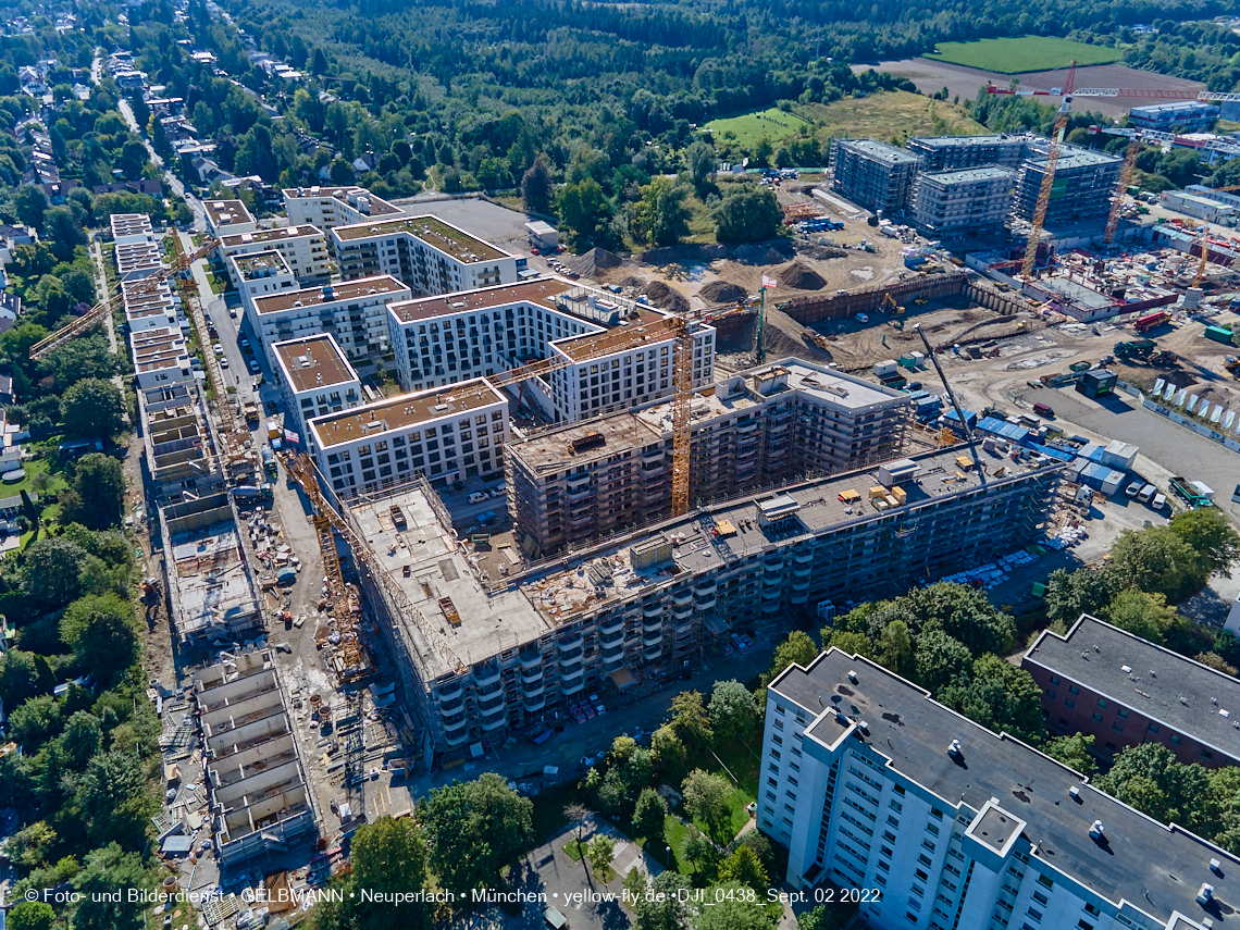 02.09.2022 - Baustelle Alexisquartier und Pandion Verde in Neuperlach